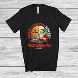 MacnyStore - Personalized Custom Name Retro Santa's Technician Support Rebooting Christmas; Joyful IT Cookie T-Shirt