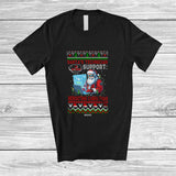 MacnyStore - Personalized Custom Name Santa's Technician Support Rebooting Christmas; Proud Sweater IT T-Shirt
