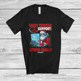 MacnyStore - Personalized Custom Name Santa's Technician Support Rebooting Christmas; Proud IT Group T-Shirt