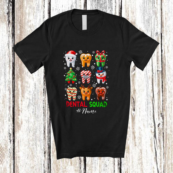 MacnyStore - Personalized Custom Name Dental Squad; Amazing Christmas Tooth Collection Santa; Dentist T-Shirt