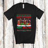 MacnyStore - Personalized Custom Name Santa's Little Weiners; Merry Christmas Sweater Santa Dachshund T-Shirt
