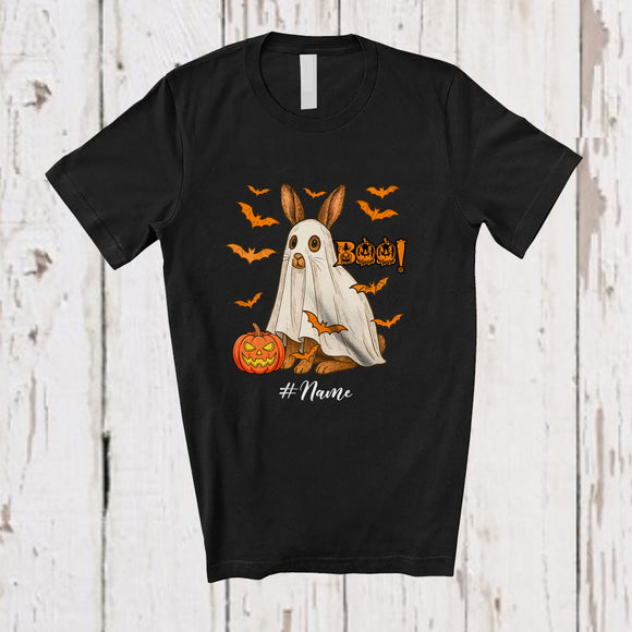 MacnyStore - Personalized Custom Name Rabbit Boo Ghost Cosplay; Horror Halloween Wild Animal Lover T-Shirt
