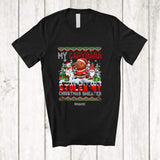 MacnyStore - Personalized Custom Name Capybara Stolen My Christmas Sweater; Lovely X-mas Santa Gnome T-Shirt