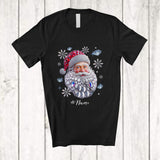 MacnyStore - Personalized Custom Name Bling Santa Face; Awesome Christmas Santa Lover; Pajamas Family Group T-Shirt