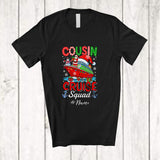 MacnyStore - Personalized Custom Name Cousin Cruise Squad; Lovely Christmas Snowman Santa Cruisin Family T-Shirt