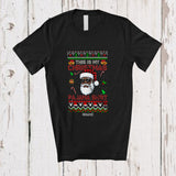 MacnyStore - Personalized Custom Name My Christmas Pajama Shirt; Proud Sweater Black Afro Santa Face African T-Shirt