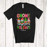 MacnyStore - Personalized Custom Name Gnome For The Holidays; Lovely Christmas Four Gnomies Gnomes; Family T-Shirt