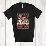 MacnyStore - Personalized Custom Name Cow Stolen My Christmas Sweater; Lovely X-mas Santa Gnome T-Shirt