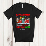 MacnyStore - Personalized Custom Name Accountant Runs On Coffee Christmas Cheer; Lovely Snow Jobs T-Shirt