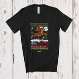 MacnyStore - Personalized Custom Name Merry Christmas; Joyful Sweater Dachshund Ski Skating; Outdoor Sport T-Shirt
