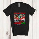 MacnyStore - Personalized Custom Name Assistant Teacher Runs On Coffee Christmas Cheer; Lovely Snow Jobs T-Shirt