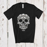 MacnyStore - Personalized Custom Name Skull Shape Sproodle Owner; Creepy Halloween Family T-Shirt