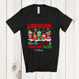 MacnyStore - Personalized Custom Name Librarian Runs On Coffee Christmas Cheer; Lovely Snow Jobs T-Shirt