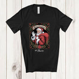 MacnyStore - Personalized Custom Name Merry Christmas; Amazing X-mas Santa Card Player; Friends Family T-Shirt