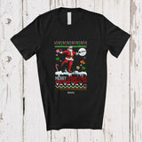 MacnyStore - Personalized Custom Name Merry Christmas; Joyful Sweater Santa Ski Skating; Outdoor Sport T-Shirt