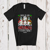 MacnyStore - Personalized My Christmas Pajama Shirt; Joyful Red Plaid Custom Name Baseball Sport Player T-Shirt