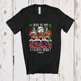 MacnyStore - Personalized My Christmas Pajama Shirt; Joyful Red Plaid Custom Name Football Sport Player T-Shirt