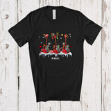 MacnyStore - Personalized Custom Name Three Elf Santa Guitar; Merry Christmas Musical Instrument Player T-Shirt