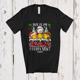 MacnyStore - Personalized My Christmas Pajama Shirt; Joyful Red Plaid Custom Name Softball Sport Player T-Shirt