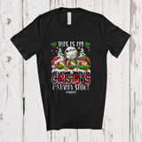MacnyStore - Personalized My Christmas Pajama Shirt; Joyful Red Plaid Custom Name Volleyball Sport Player T-Shirt