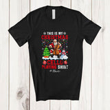 MacnyStore - Personalized Custom Name My Christmas Cello Playing Shirt; Joyful Santa Musical Instruments T-Shirt
