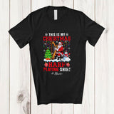 MacnyStore - Personalized Custom Name My Christmas Harp Playing Shirt; Joyful Santa Musical Instruments T-Shirt