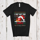 MacnyStore - Personalized Custom Name Custom Name I Put Out For Santa; Joyful Christmas Sweater Milk Santa Cookies T-Shirt