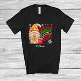 MacnyStore - Personalized Custom Name Gingerbread Wishes And Coffee Kisses; Lovely Christmas Gnome Baker T-Shirt