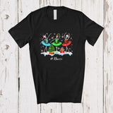 MacnyStore - Personalized Custom Name Three Dancing Skeleton; Amusing Christmas Women Dancer T-Shirt