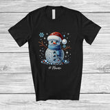 MacnyStore - Personalized Custom Name Santa Snowman; Fantastic Christmas Pajamas Family Group T-Shirt