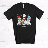 MacnyStore - Personalized Custom Name Three Snowman Lunch Lady Collection; Lovely Christmas Proud Jobs T-Shirt