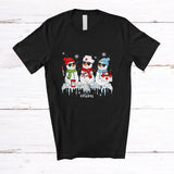 MacnyStore - Personalized Custom Name Three Snowman Nurse Collection; Lovely Christmas Snow Proud Jobs T-Shirt