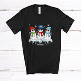 MacnyStore - Personalized Custom Name Three Snowman Police Collection; Lovely Christmas Snow Proud Jobs T-Shirt