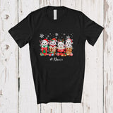 MacnyStore - Personalized Custom Name Four X-mas Cat In Coffee Collection; Lovely Christmas Family T-Shirt