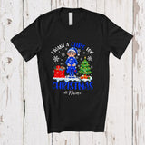 MacnyStore - Personalized Custom Name Want A Cure For Christmas; Lovely Diabetes Blue Ribbon Elf T-Shirt