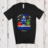 MacnyStore - Personalized Custom Name Want A Cure For Christmas; Lovely Diabetes Blue Ribbon Santa T-Shirt