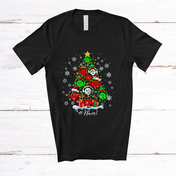 MacnyStore - Personalized Custom Name Dispatcher Tools Christmas Tree; Amazing X-mas Lights Proud Jobs T-Shirt