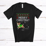MacnyStore - Personalized Custom Name Merry Christmas; Joyful Sweater Chihuahua Knitting Crochet Damage T-Shirt