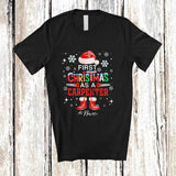 MacnyStore - Personalized Custom Name First Christmas As A Carpenter; Joyful Santa Promoting Future Jobs T-Shirt