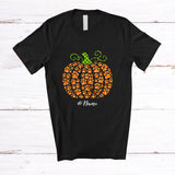 MacnyStore - Personalized Custom Name Plaid Dog Paws Pumpkin; Lovely Thanksgiving Fall Dog Owner T-Shirt