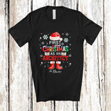 MacnyStore - Personalized Custom Name First Christmas As An Architect; Joyful Santa Promoting Future Jobs T-Shirt