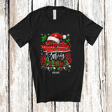 MacnyStore - Personalized Custom Name Merry Cruisemas; Amusing Christmas Cruise Ship Captain Red Plaid T-Shirt