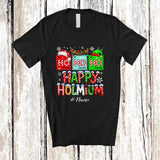 MacnyStore - Personalized Custom Name Happy Holmium; Joyful Christmas Santa; Science Chemistry Teacher T-Shirt