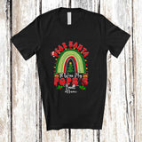 MacnyStore - Personalized Custom Name It Was My Pops's Fault; Lovely Christmas Naughty Santa Rainbow; Family T-Shirt