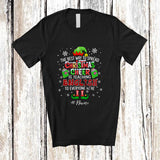 MacnyStore - Personalized Spread Christmas Cheer Is Teaching English; Lovely Elf Leopard Custom Name Teacher T-Shirt