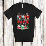 MacnyStore - Personalized Custom Name It Was My Dad's Fault; Lovely Christmas Naughty Santa Snow; Family T-Shirt