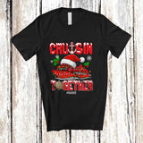 MacnyStore - Personalized Custom Name Cruisin Together; Joyful Christmas Santa Red Cruise Captain; Family T-Shirt