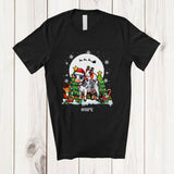 MacnyStore - Personalized Custom Name Guinea Pig Riding Cow As Reindeer; Lovely Christmas Tree Animal T-Shirt