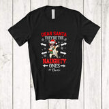 MacnyStore - Personalized Custom Name They're The Naughty Ones; Joyful Christmas Dabbing Santa Llama T-Shirt