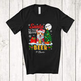 MacnyStore - Personalized Custom Name Santa We Need More Beer; Adorable Christmas Tree Corgi Drinking T-Shirt